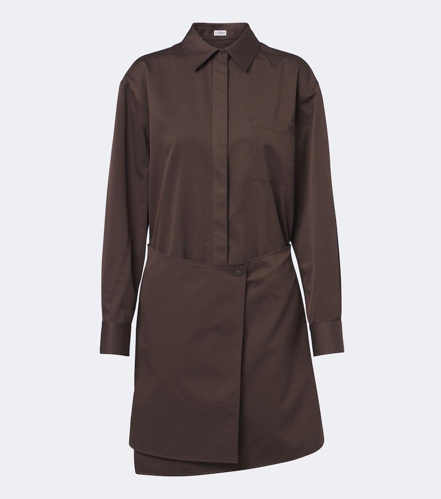 loewe cotton and silk gabardine shirt dress