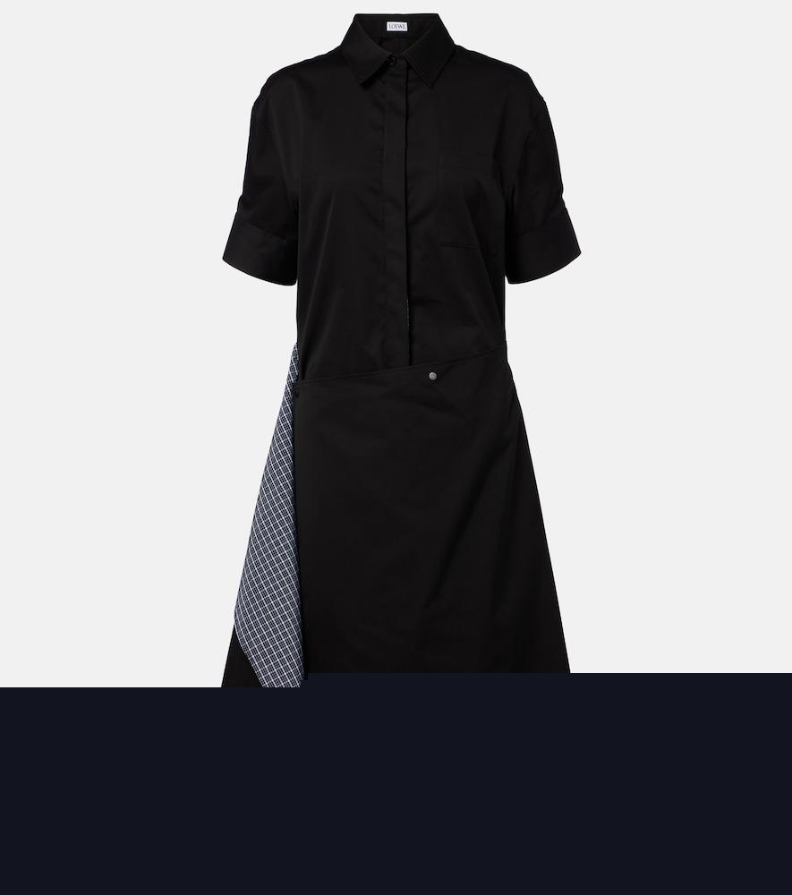 loewe deconstructed gabardine shirt dress