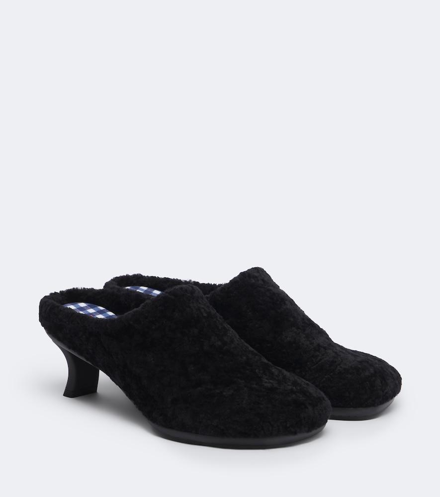 loewe dive shearling mules