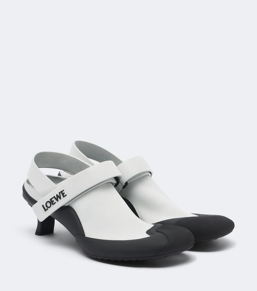 loewe dive slingback leather pumps