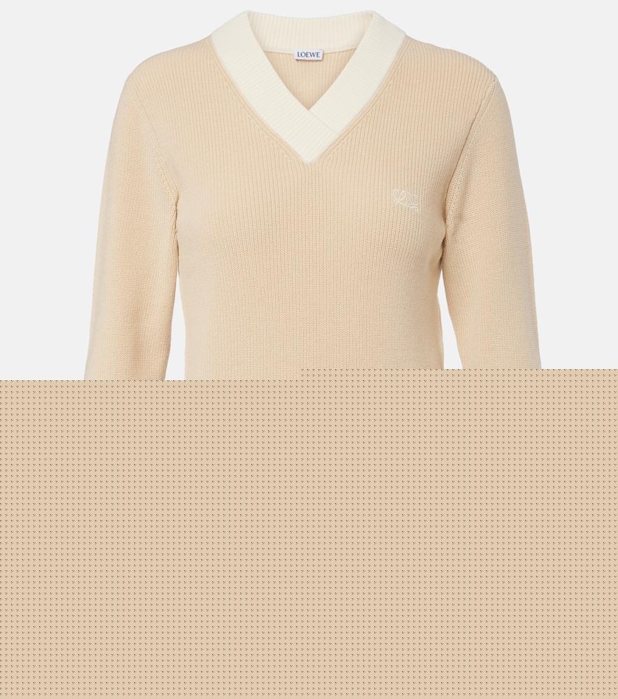 loewe double l cotton and wool sweater
