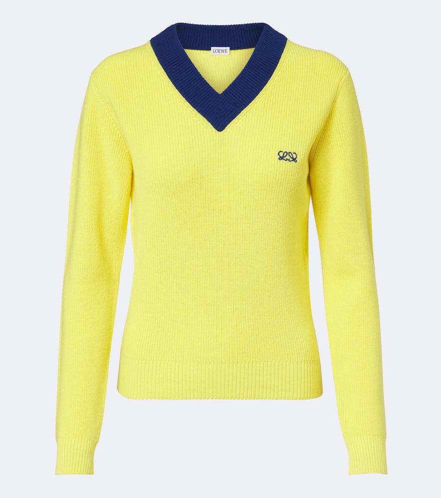 loewe double l cotton and wool sweater
