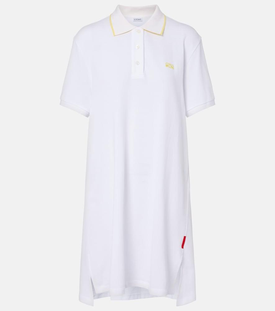 loewe double l cotton piqué polo dress