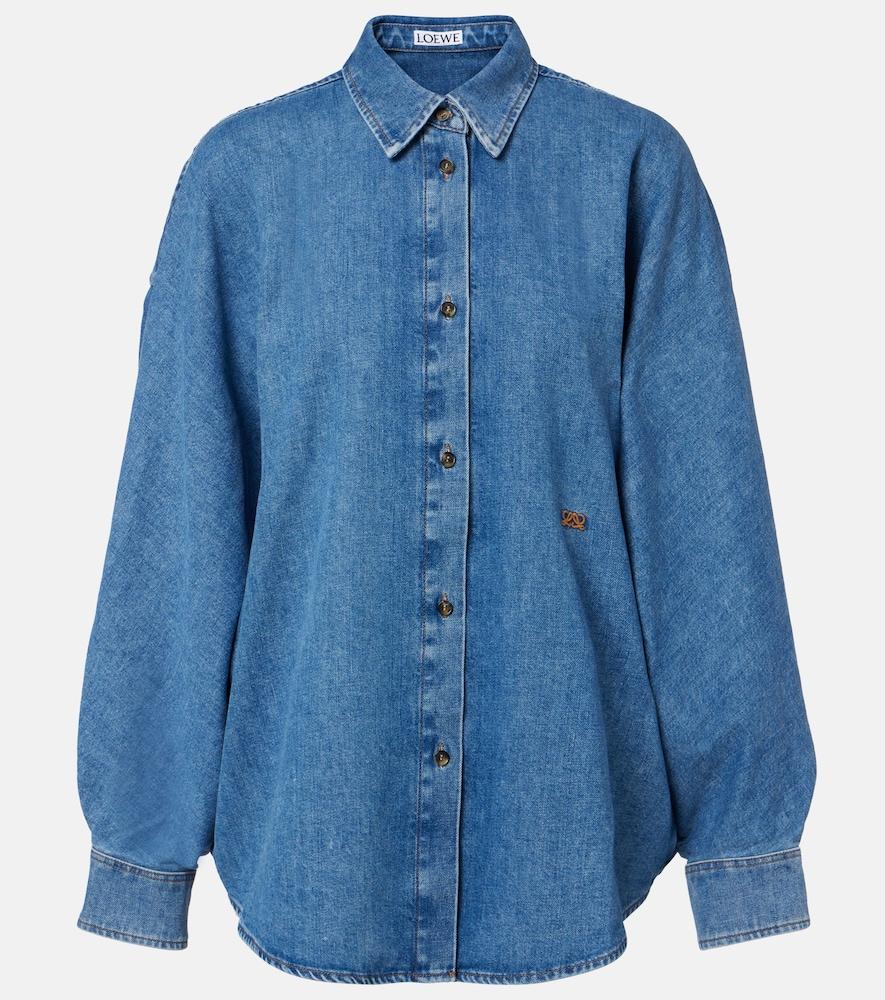loewe double l denim shirt