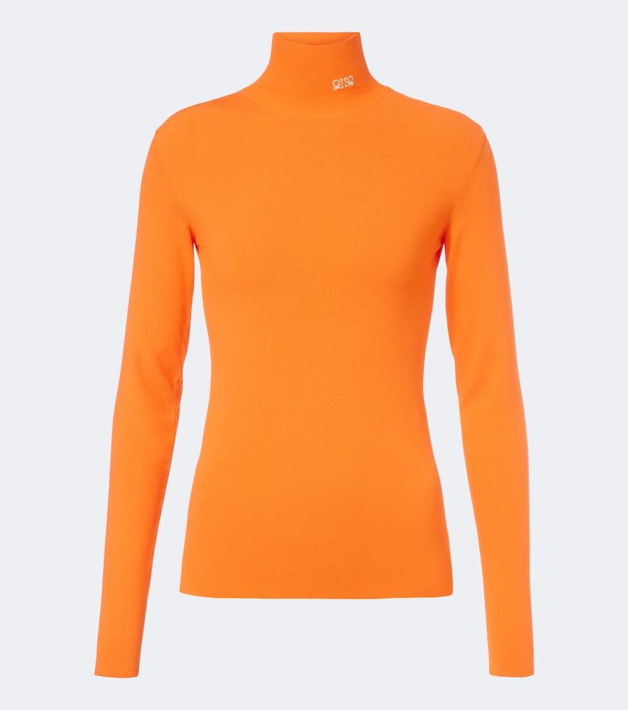loewe double l ribbed-knit top