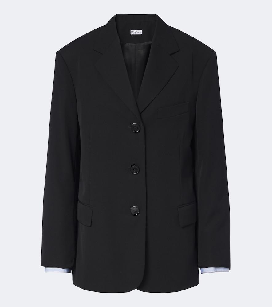 loewe double l wool blazer