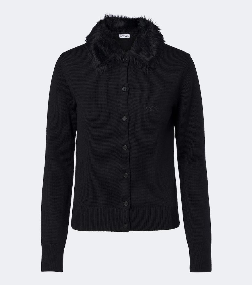 loewe double l wool cardigan