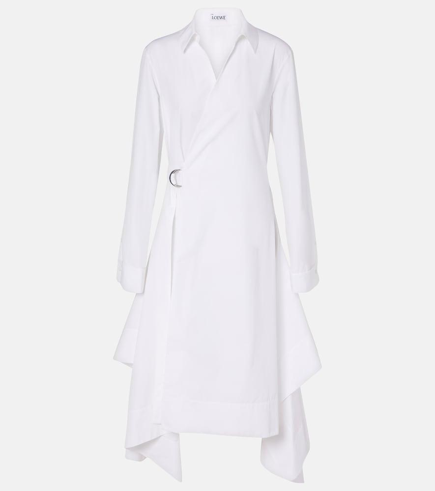 loewe draped cotton wrap dress