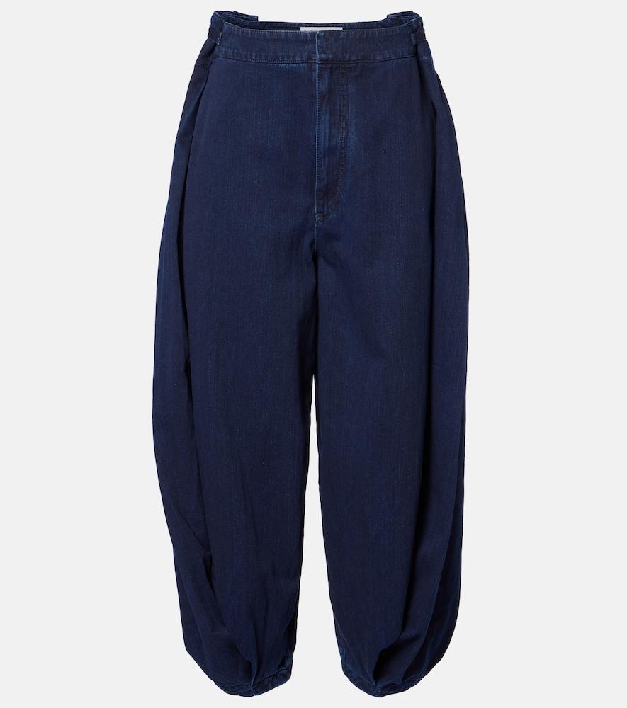 loewe draped wide-leg jeans