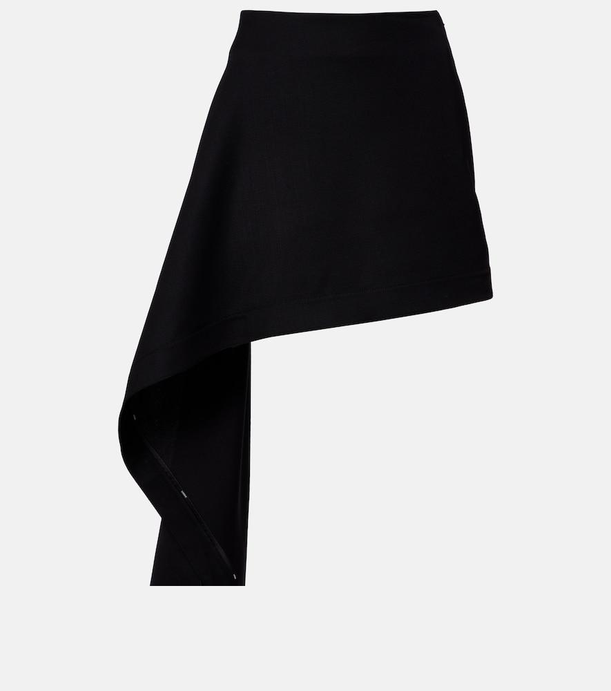 loewe draped wool miniskirt