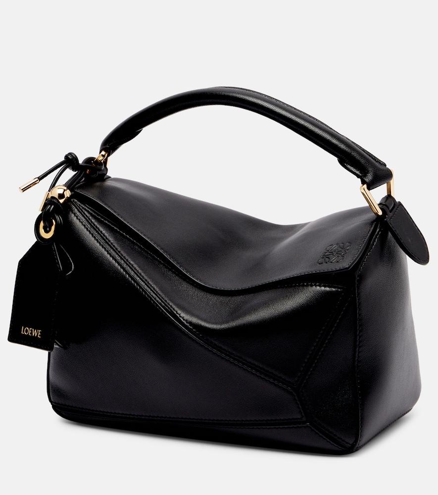 loewe featherlight puzzle large leather top-handle bag