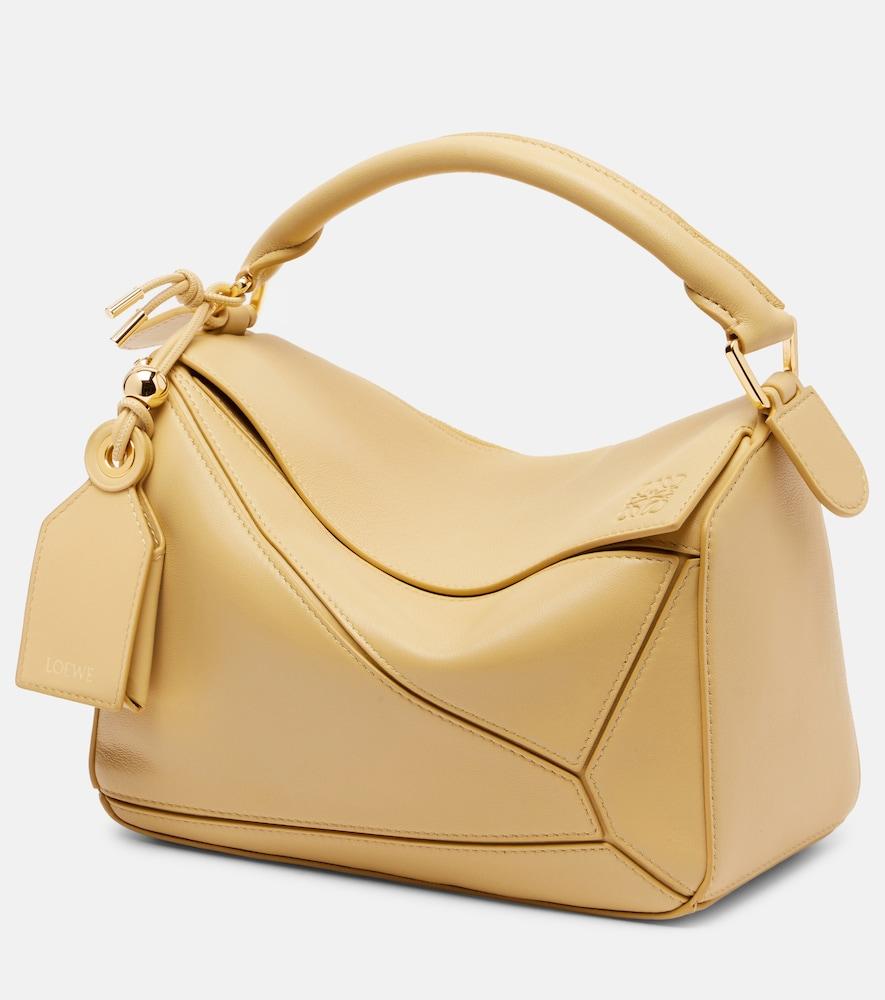 loewe featherlight puzzle large leather top-handle bag