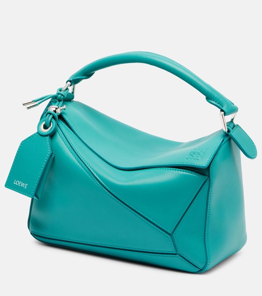 loewe featherlight puzzle small leather top-handle bag