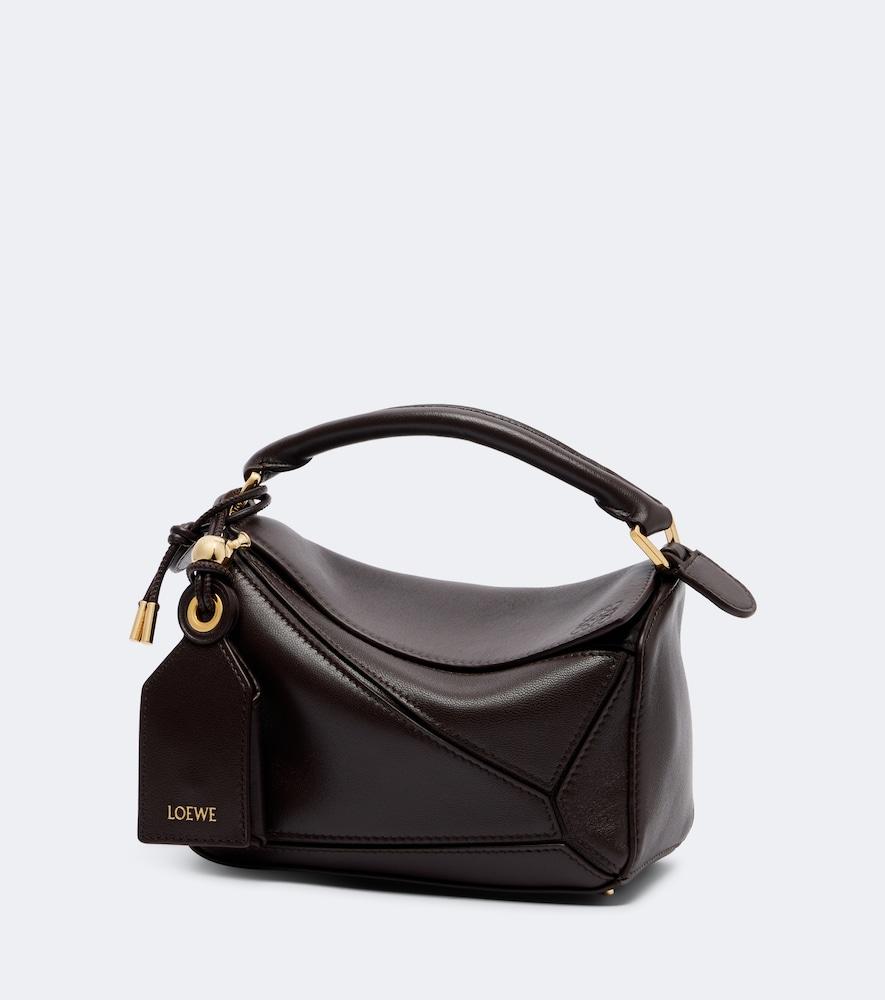 loewe featherlight puzzle small leather top-handle bag