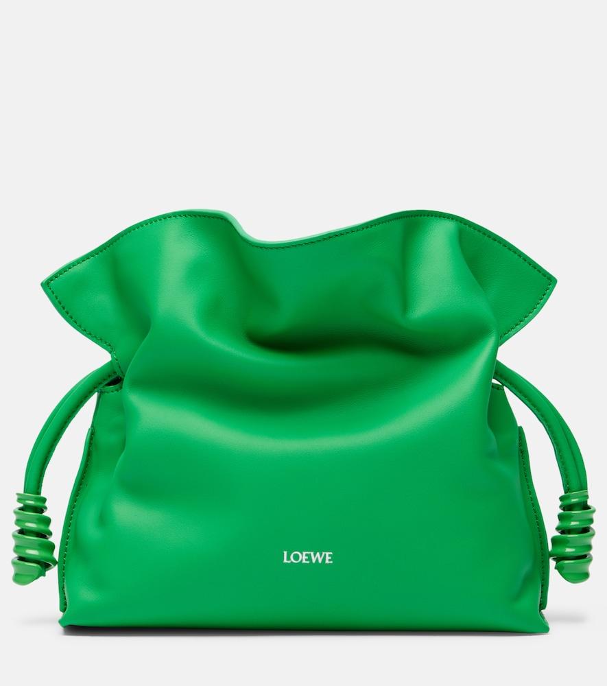 loewe flamenco coil mini leather clutch