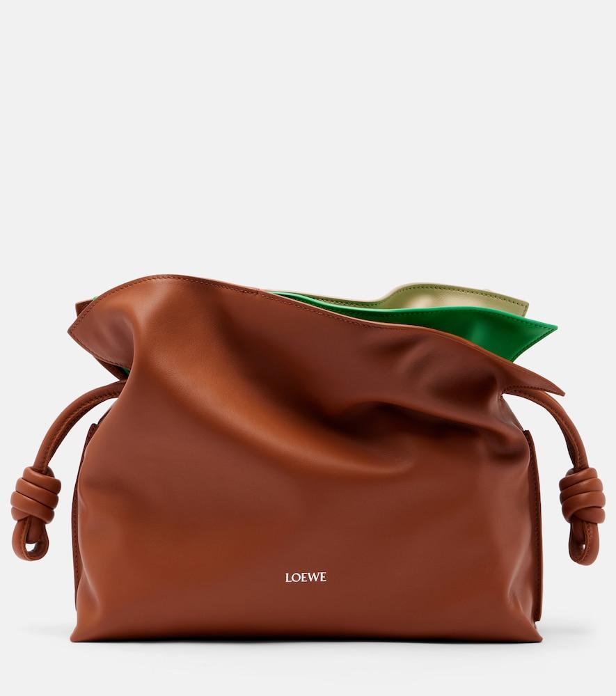 loewe flamenco medium layered leather clutch