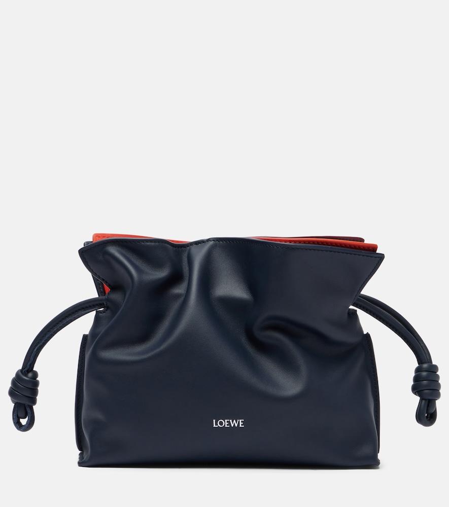 loewe flamenco mini layered leather clutch