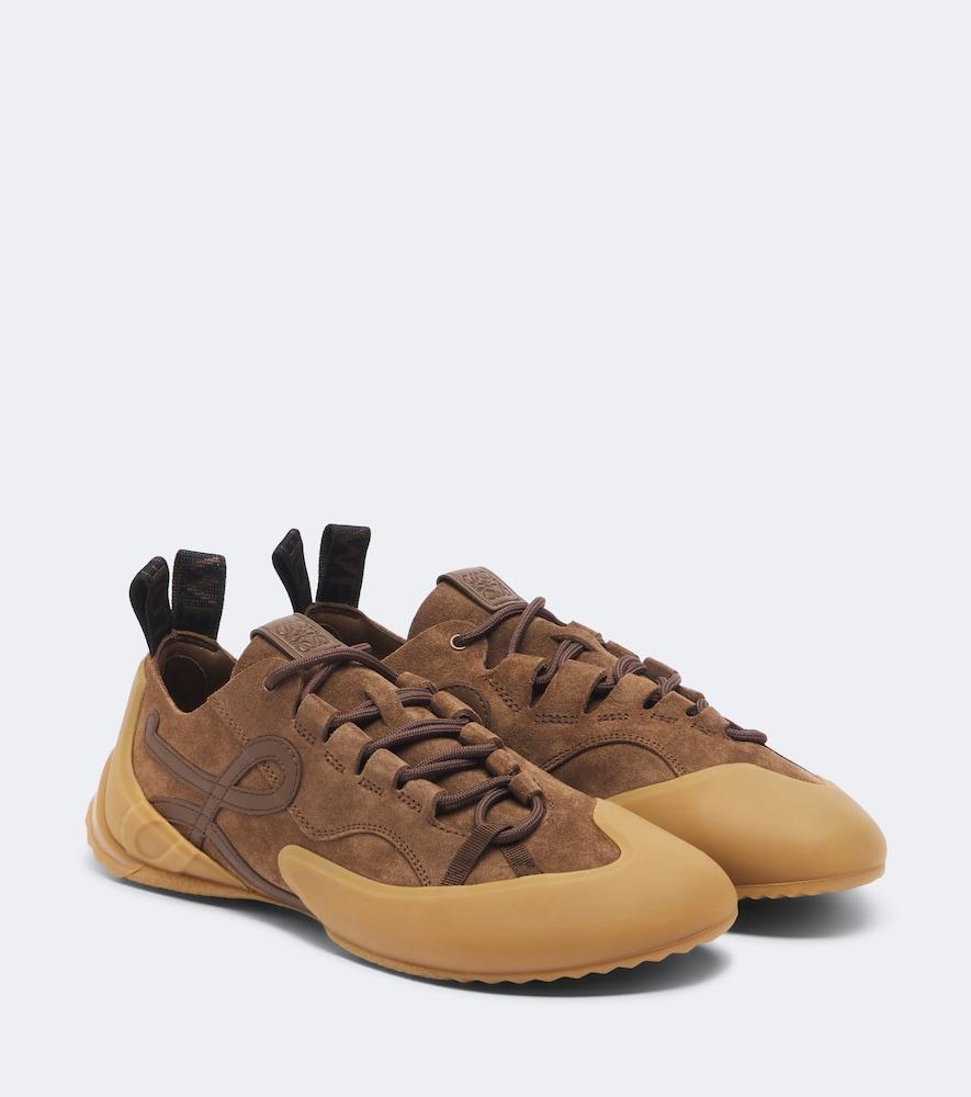 loewe grip anagram suede sneakers