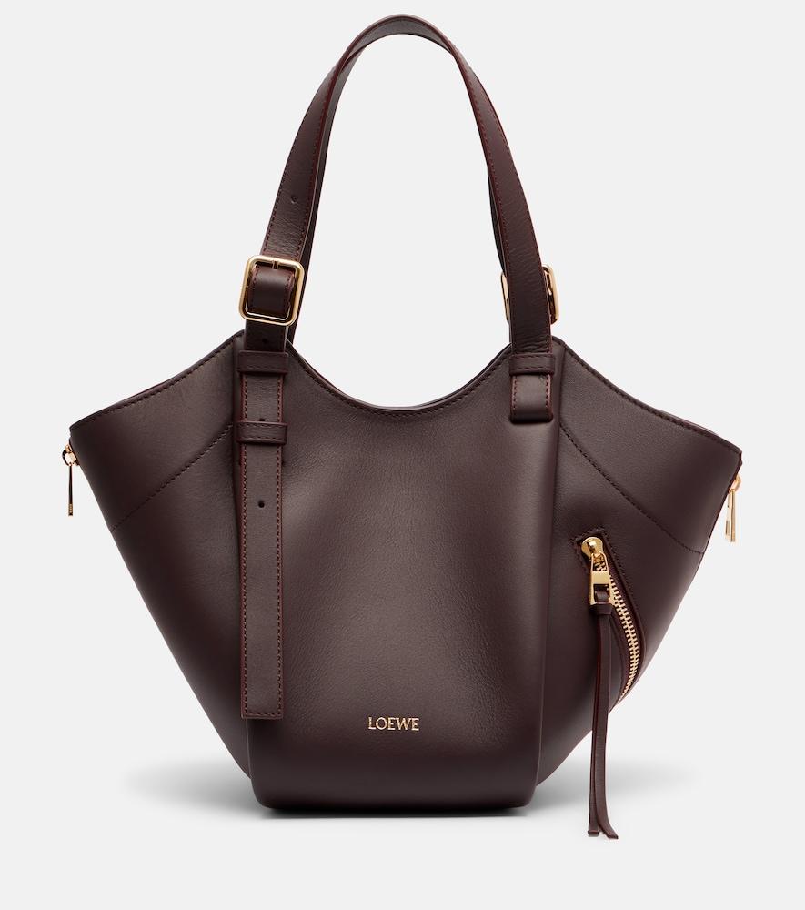 loewe hammock flip medium leather tote bag