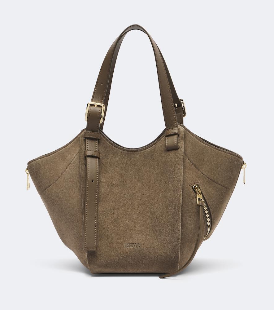 loewe hammock flip medium suede tote bag