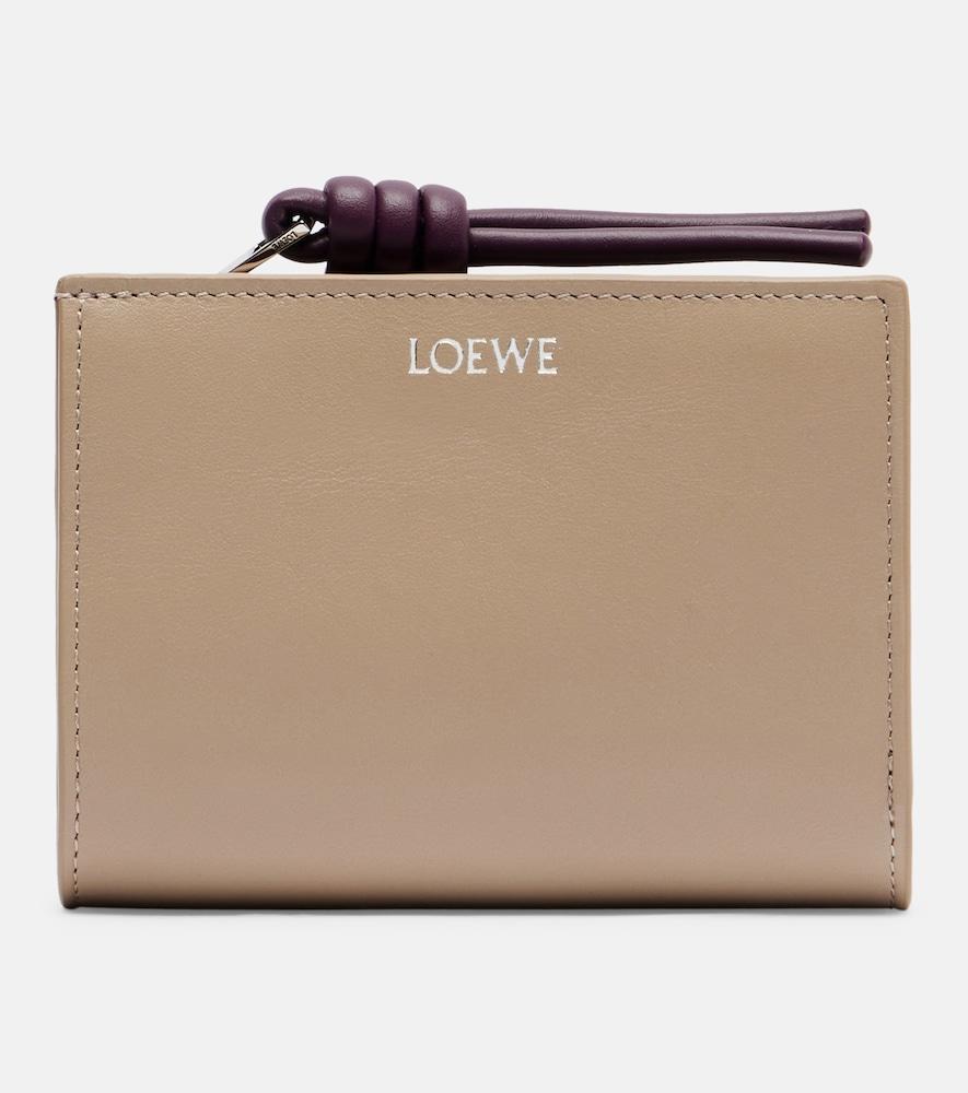 loewe knot leather wallet