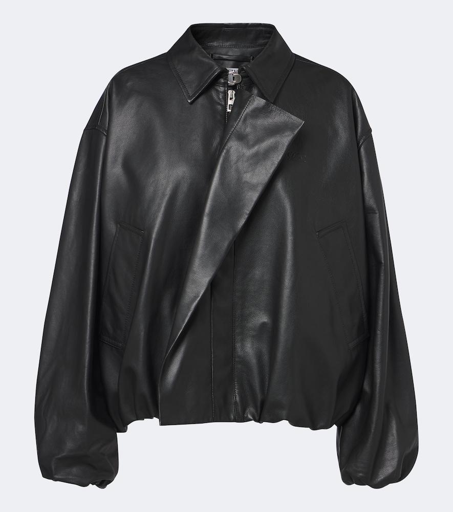 loewe leather blouson jacket