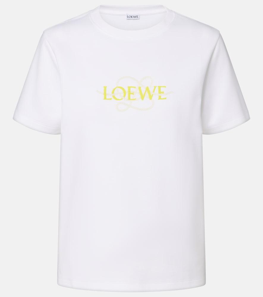 loewe logo cotton-blend jersey t-shirt