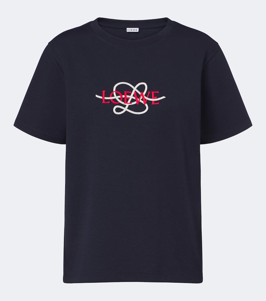loewe logo cotton-blend jersey t-shirt