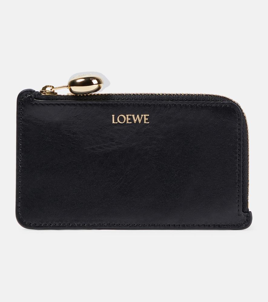 loewe logo leather card holder