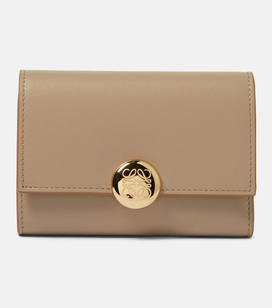 loewe logo leather wallet