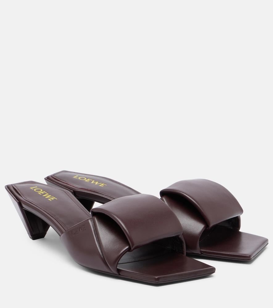 loewe origami leather mules