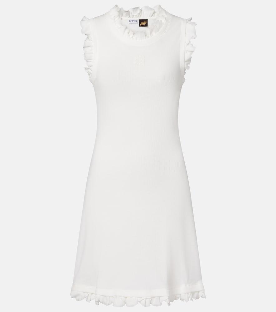 loewe paula's ibiza cotton-blend minidress