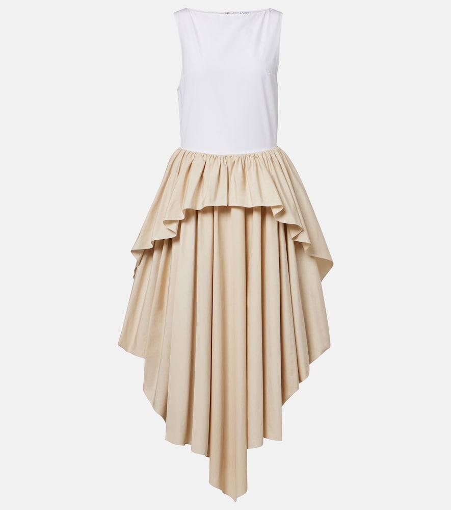 loewe paula's ibiza cotton poplin midi dress