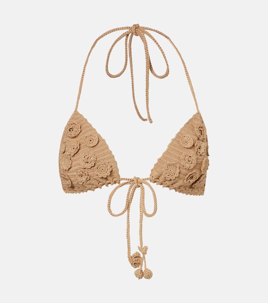 loewe paula's ibiza crochet cotton bra top