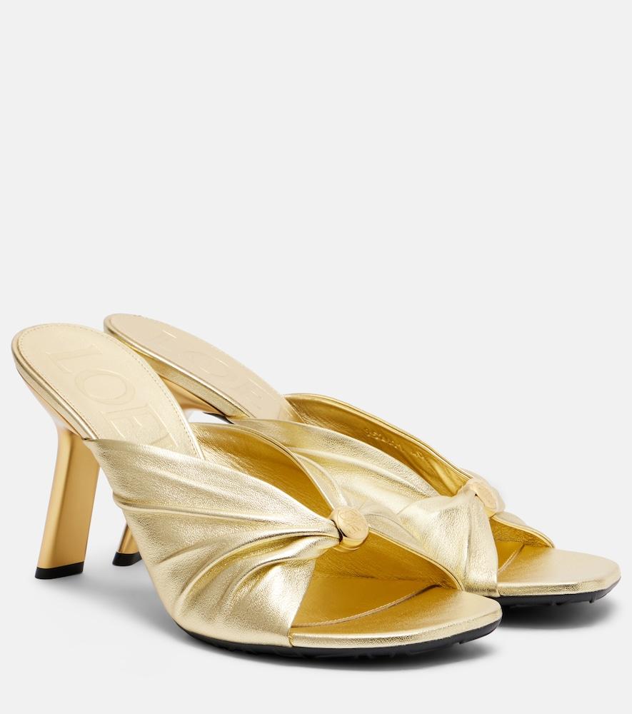 loewe paula's ibiza pebble soft leather mules