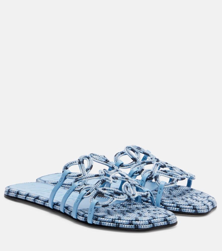 loewe paula's ibiza petal anagram canvas slides