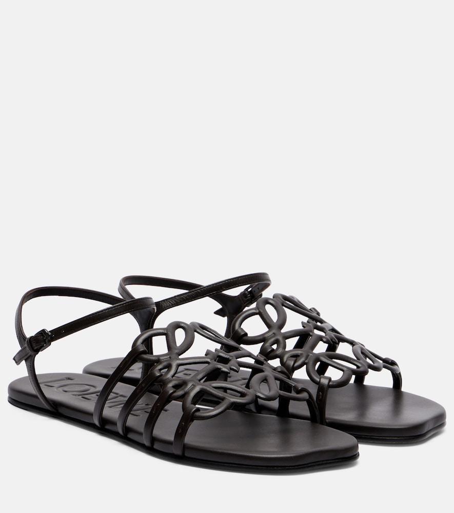 loewe paula's ibiza petal anagram leather sandals