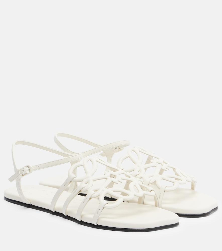loewe paula's ibiza petal anagram leather sandals