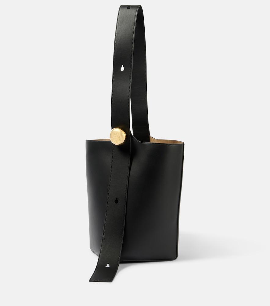 loewe pebble medium leather bucket bag