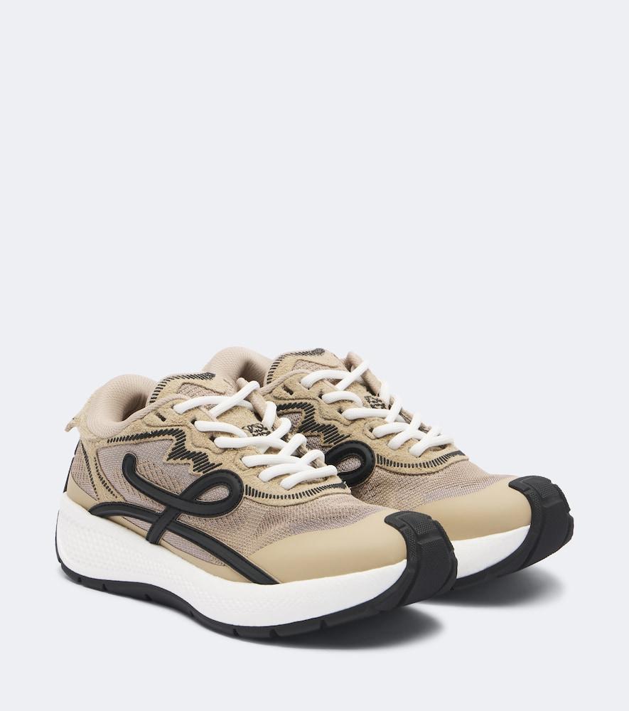 loewe pogo mesh-trimmed sneakers