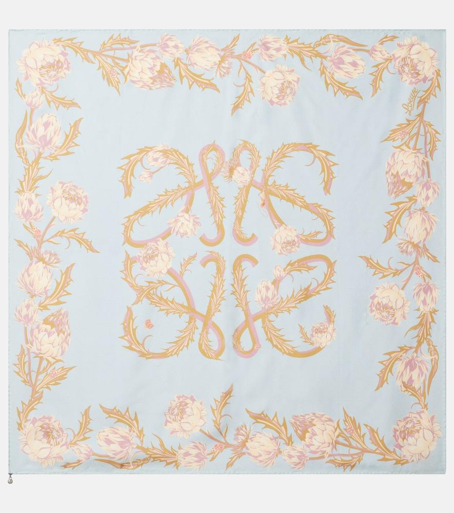 loewe printed silk twill scarf