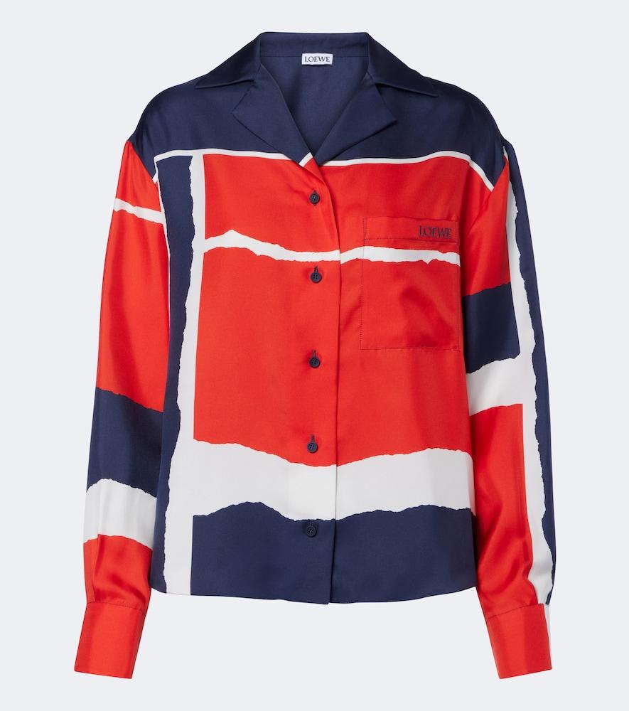 loewe printed silk twill shirt