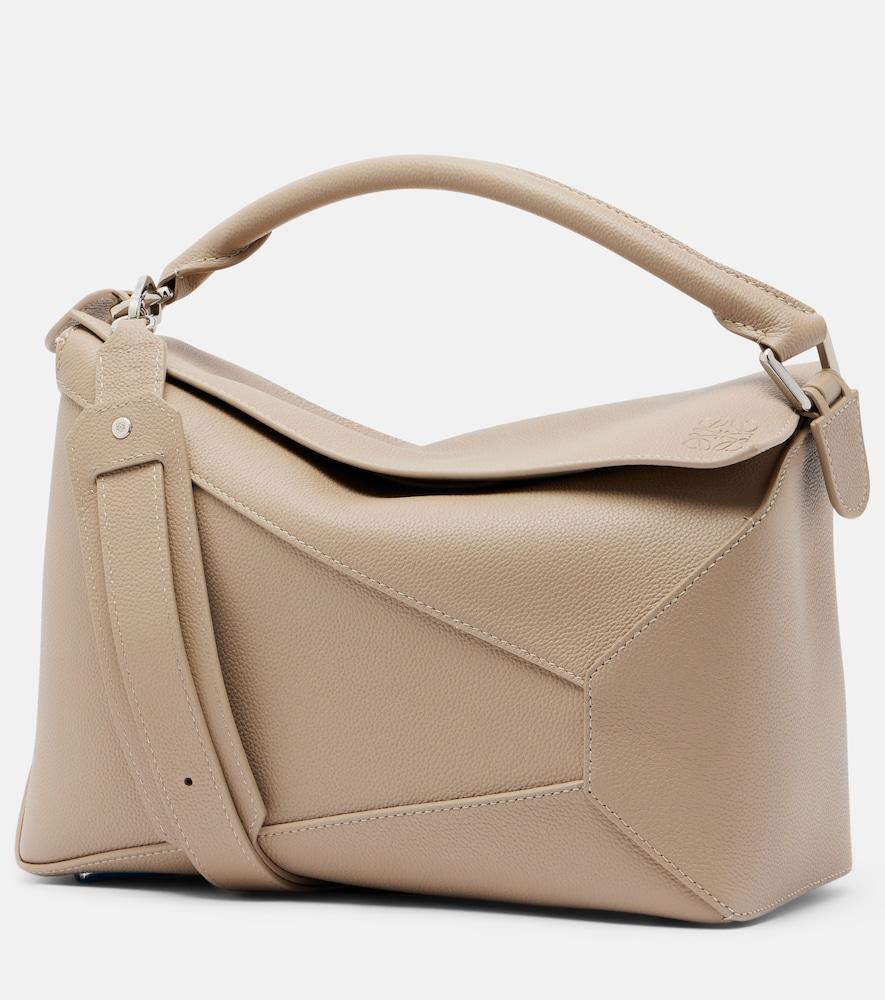 loewe puzzle edge medium leather top-handle bag