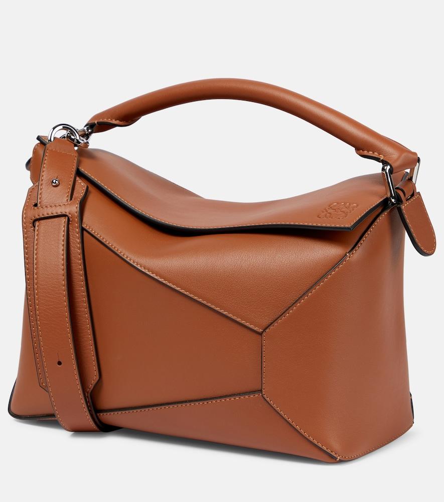 loewe puzzle edge medium leather top-handle bag