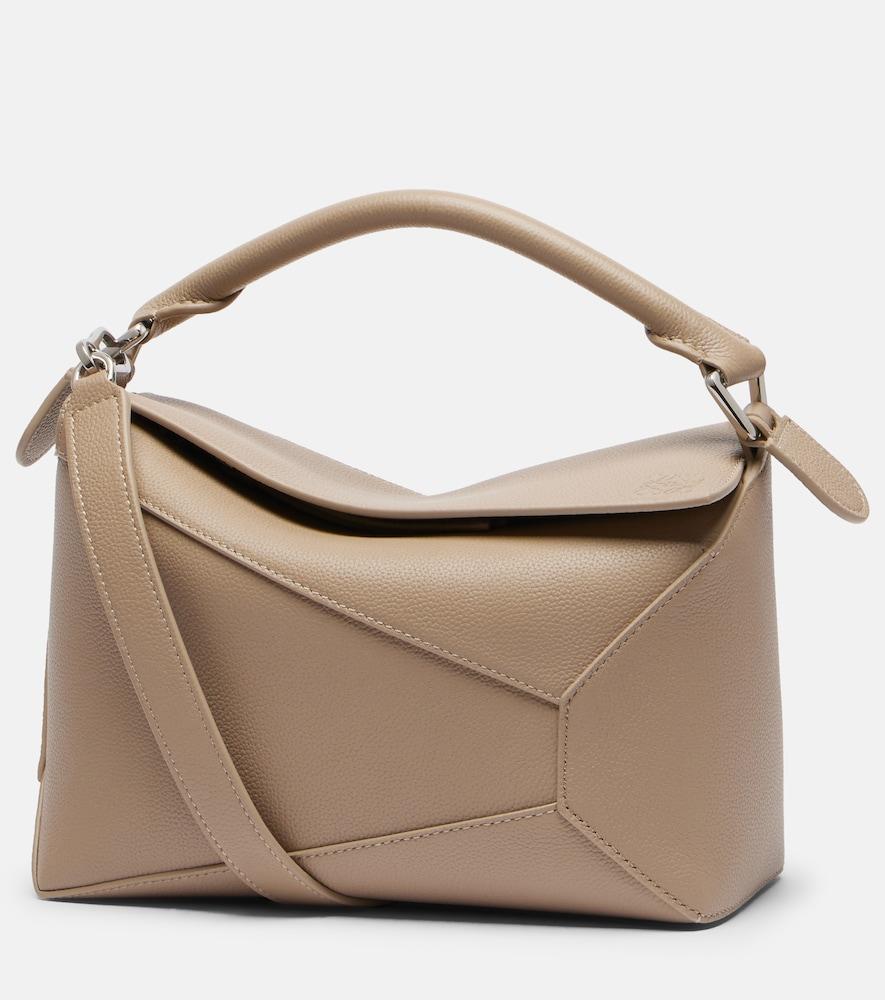 loewe puzzle edge small leather top-handle bag