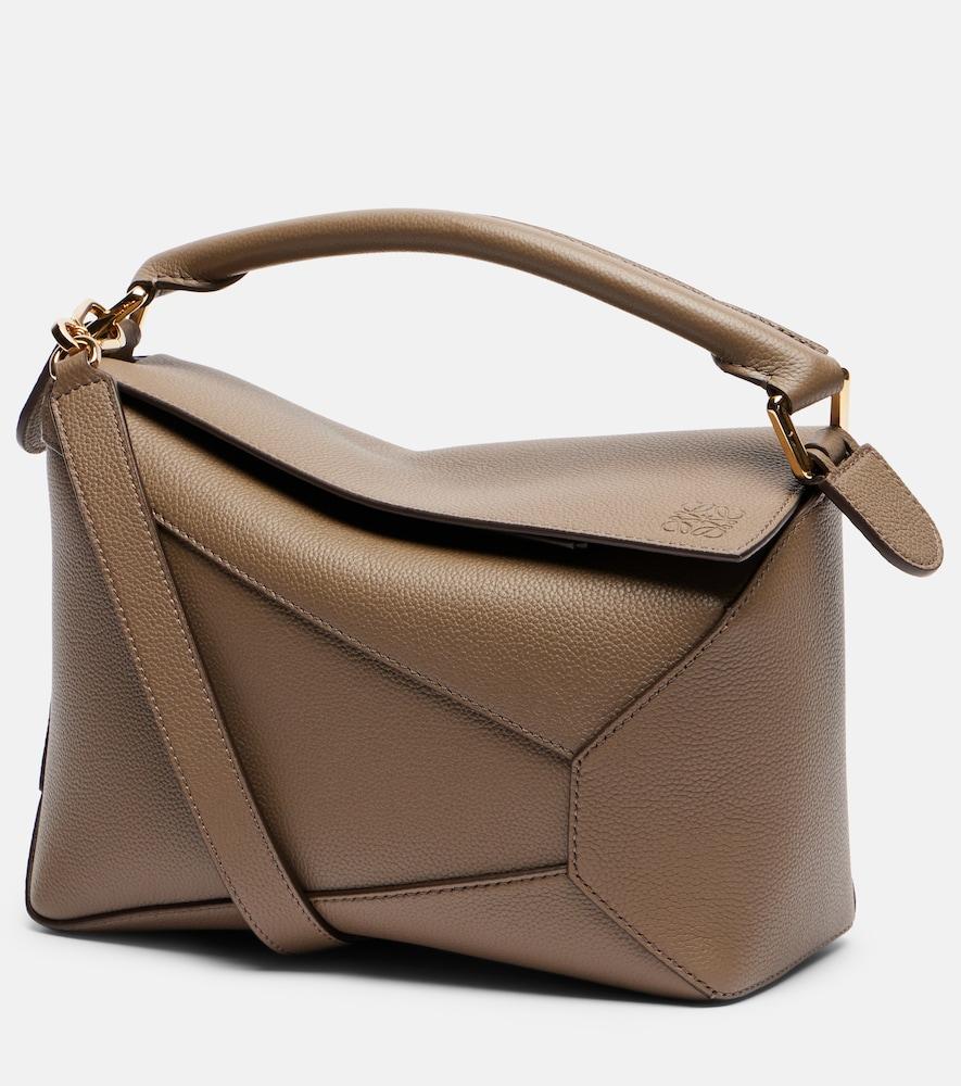 loewe puzzle edge small leather top-handle bag