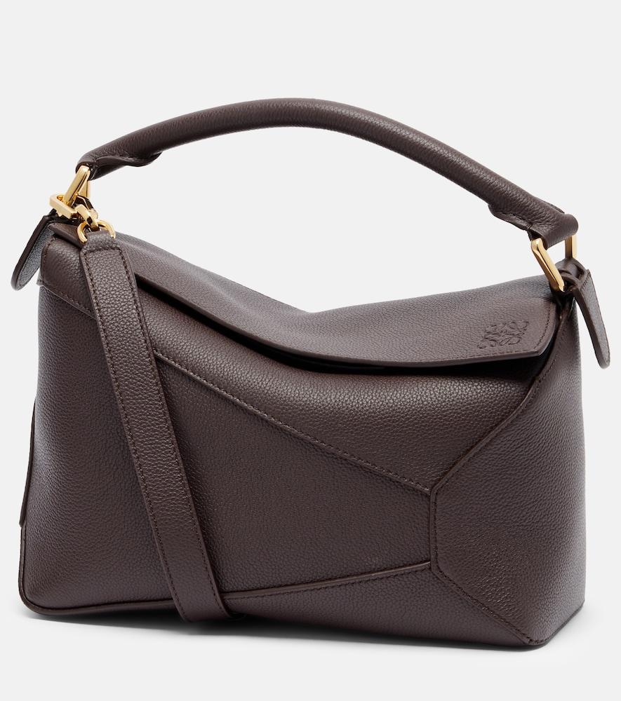 loewe puzzle edge small leather top-handle bag