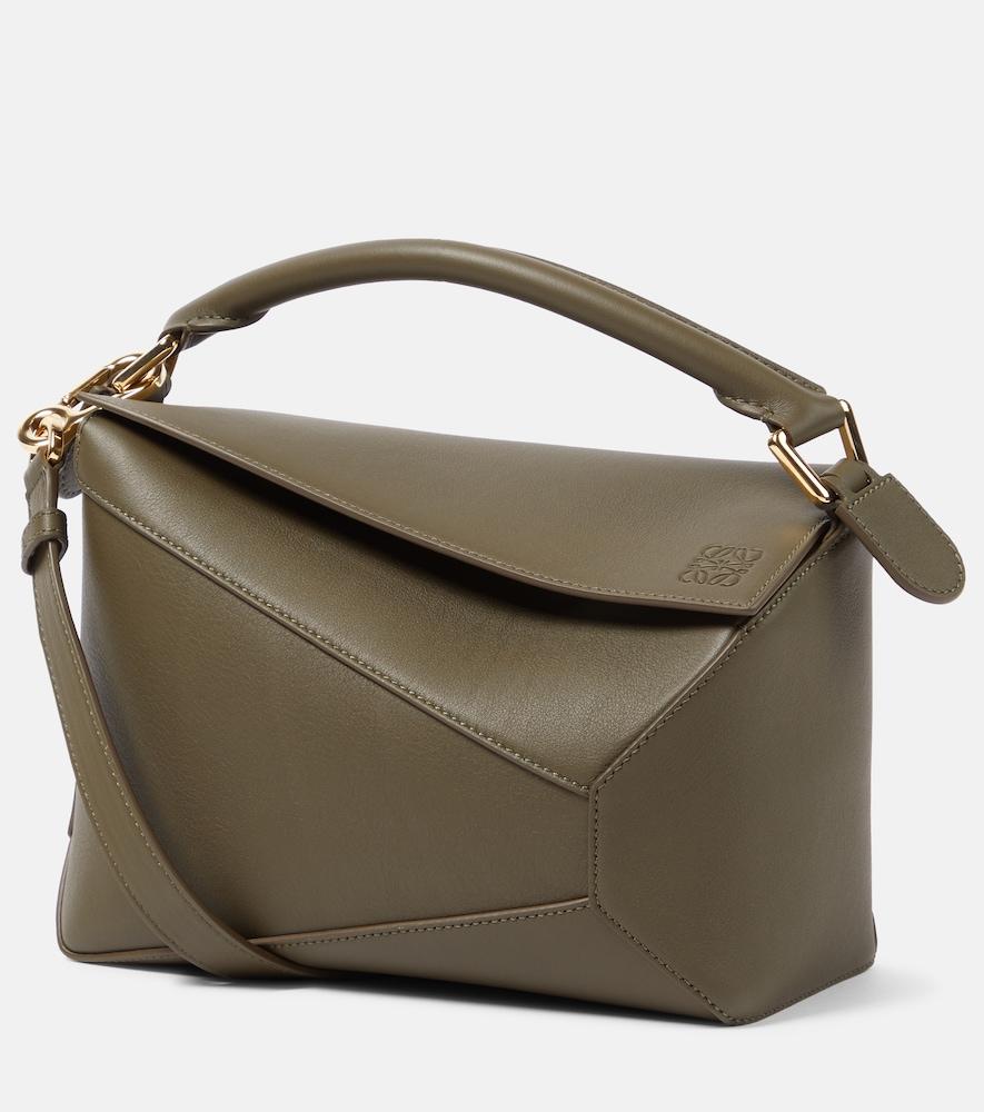 loewe puzzle edge small leather top-handle bag