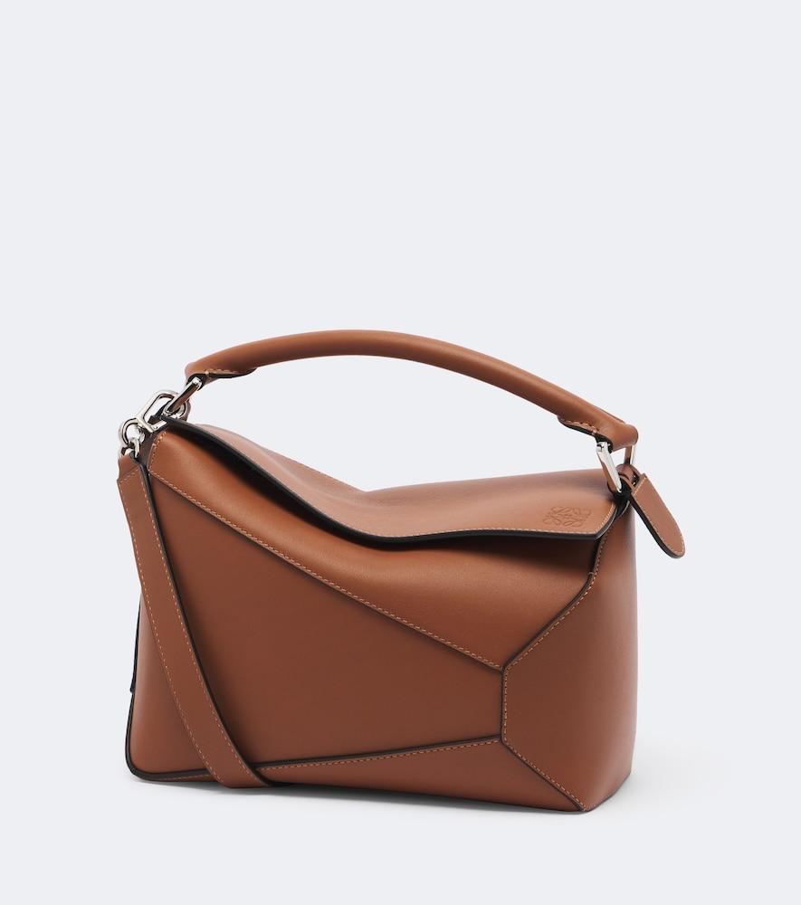 loewe puzzle edge small leather top-handle bag
