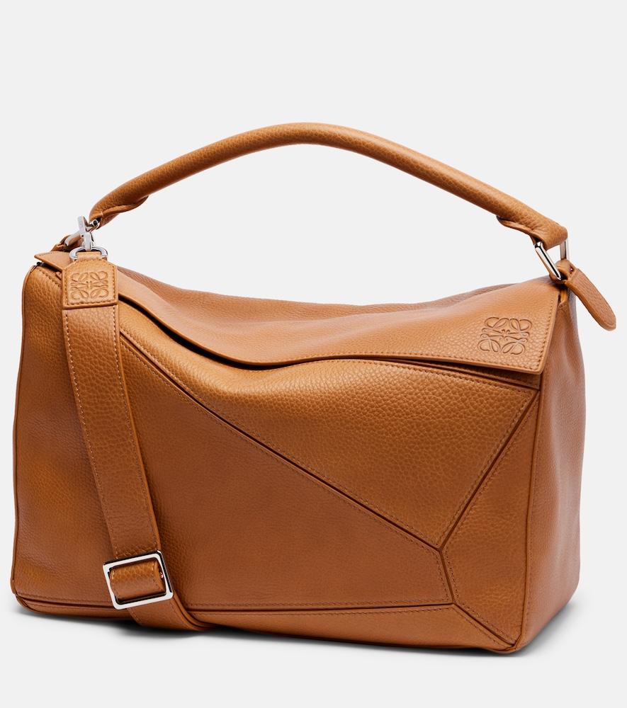 loewe puzzle large leather top-handle bag